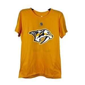 Women's Fanatics Gold Nashville Predators Logo Josi 59 T-Shirt S